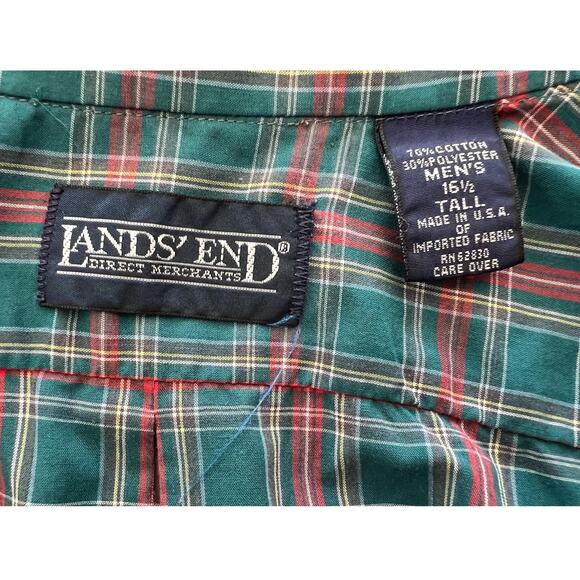 Lands’ End Plaid Button-Up Shirt - Picture 4 of 5